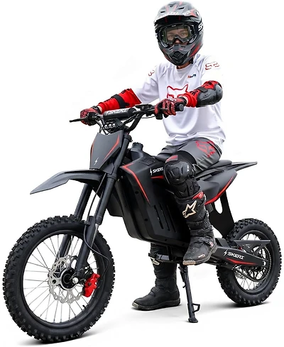 Mikolo Electric Dirt Bike for Adults & Teens, Mid-Drive Motor E-Bike, Up to 37 Mph, Dual Suspension Off-Road E Dirt Bike