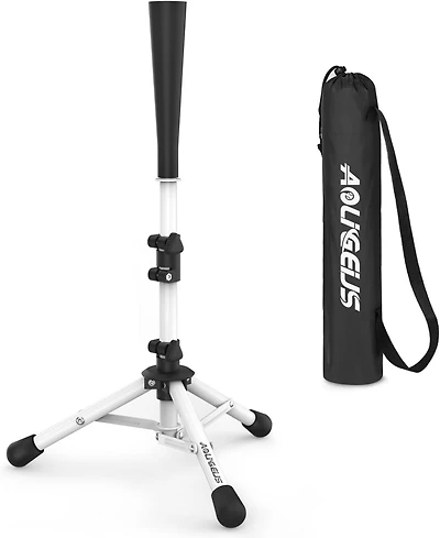 Aoligeijs Baseball Tee Batting Tee Softball Tee Portable Travel Hitting Tee,Easy Adjustable Height,Stable Tripod Stand