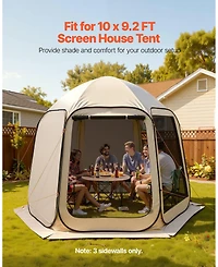 Mecale Sun Shade Covers for 10 x 9.2 Ft Screen House Tent, Pack of 3