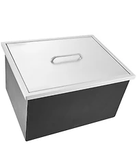 Mecale 22 x 17 x 12 Inch Drop-In Stainless Steel Ice Chest, 40 Qt with Lid
