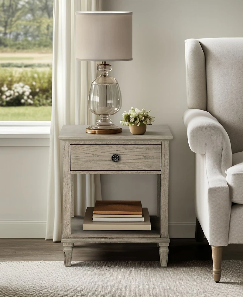 Madison Park Signature Victoria 24" One-Drawer Wood Bedside Table