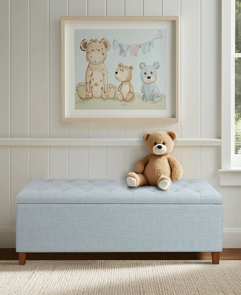 Madison Park Shandra 49" Tufted Top Upholstered Storage Bench