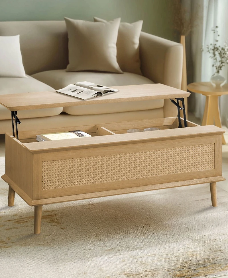 510 Design Teagan 42" Wood Lift-Top Coffee Table