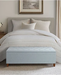 Madison Park Shandra 49" Tufted Top Upholstered Storage Bench