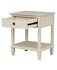 Madison Park Signature Victoria 24" One-Drawer Wood Bedside Table
