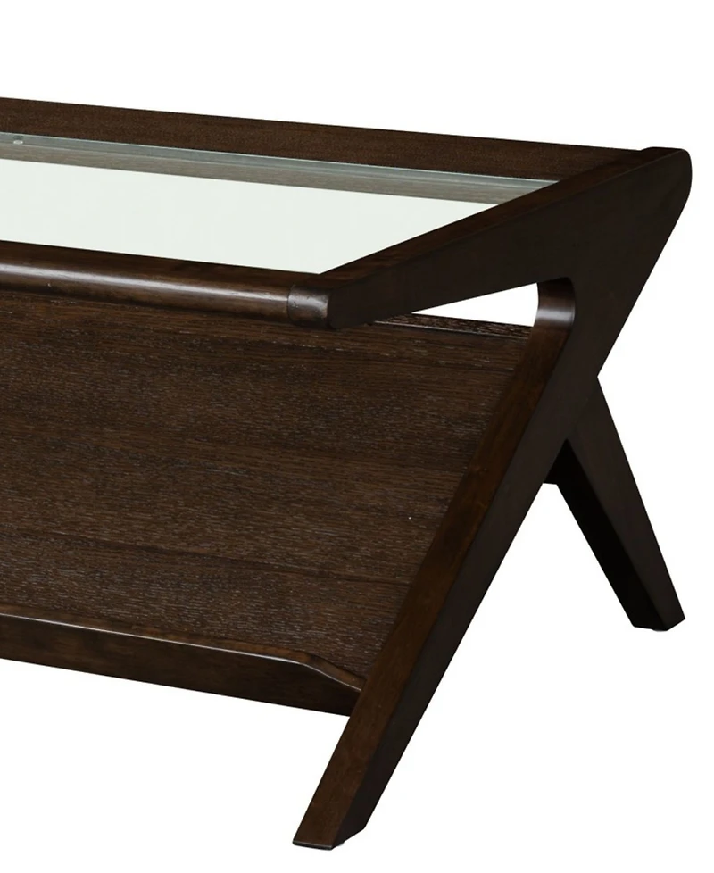 Ink+Ivy Rocket 45" Wood Tempered Glass Sleek Coffee Table