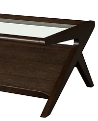 Ink+Ivy Rocket 45" Wood Tempered Glass Sleek Coffee Table