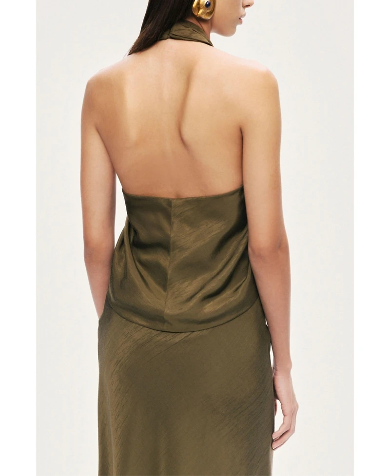 Nocturne Women's Twist Halter Neck Bustier