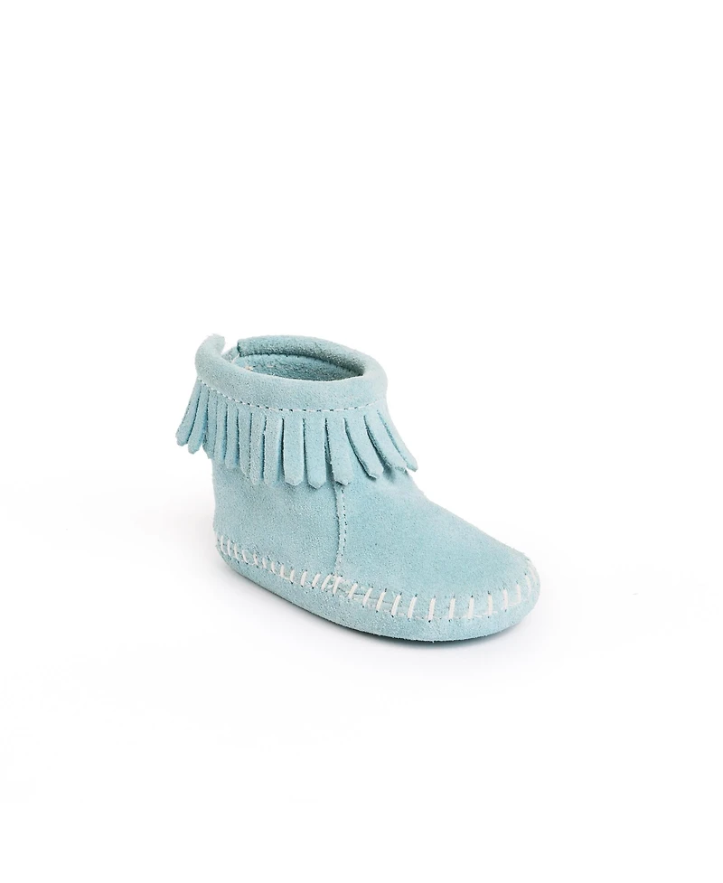 Minnetonka Baby Suede Back Flap Booties