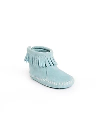 Minnetonka Baby Suede Back Flap Booties