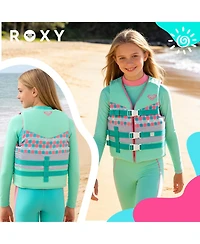 Roxy Uscg Approved Teen and Youth Life Vest Pfd, Light-Weight Epe Foam, Three Belts with Quick-Release Buckles for Fishing, Boating and Kayaking
