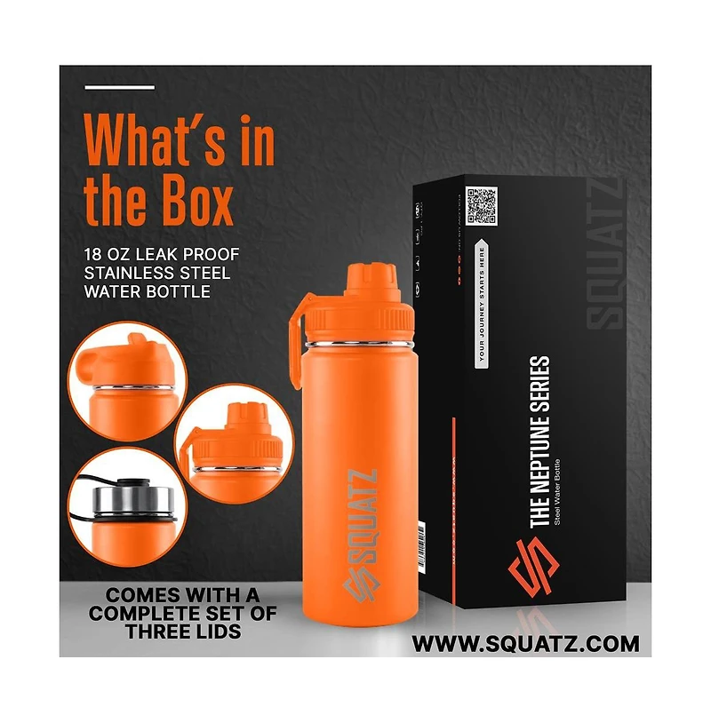 Squatz 18 oz Insulated Water Bottle