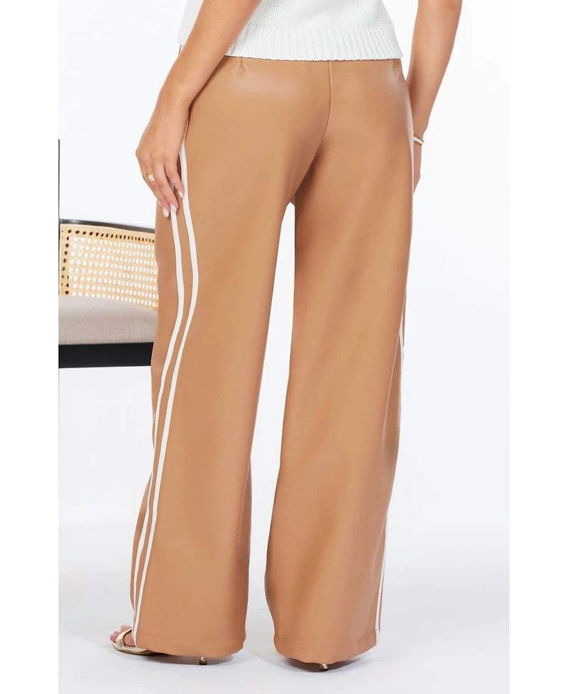 Bishop + Young Women's Faux Leather Track Pant