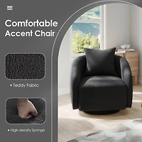 Boyel Living Swivel Barrel Chair Velvet Accent Armchair 360 Degree Club for Room Bedroom Reception