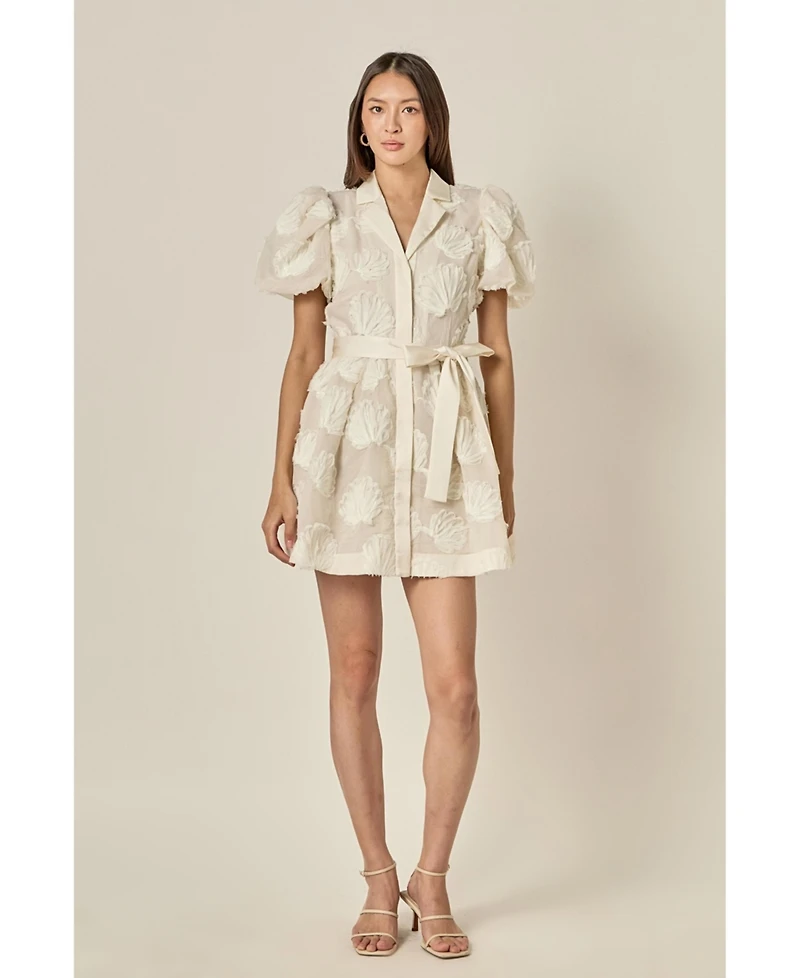 English Factory Women's Shell Mini Shirt Dress