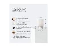 Brightech Addison Chrome Novelty Led Table Lamp with Dimmer
