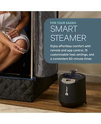 LifePro Sauna Steamer Machine 2.6L with Remote & App Control - 1200W Portable Steam Sauna Generator for Tent or Steam Room