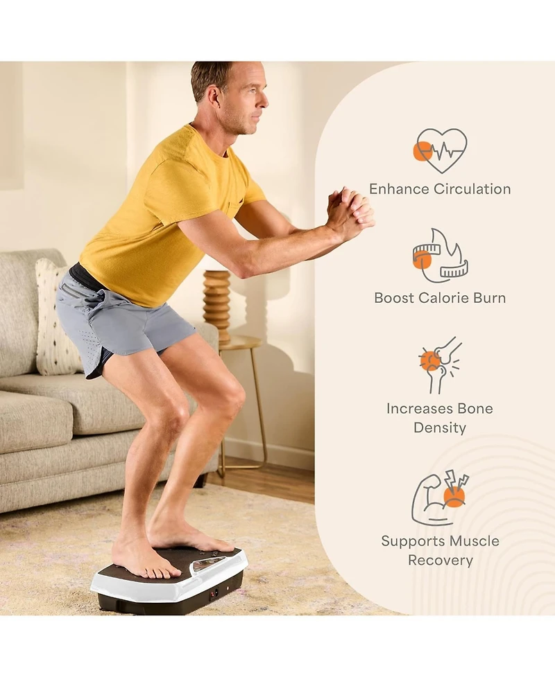 Lifepro Vibration Plate Exercise Machine with Magnetic Acupoints - Full Body Vibration Platform Lymphatic Drainage Massager