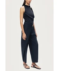 Nocturne Women's Asymmetric Buckle-Detail Blouse