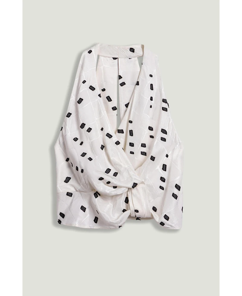 Nocturne Women's Printed Halter Blouse