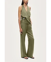Nocturne Women's Asymmetric Halter Wrap Top