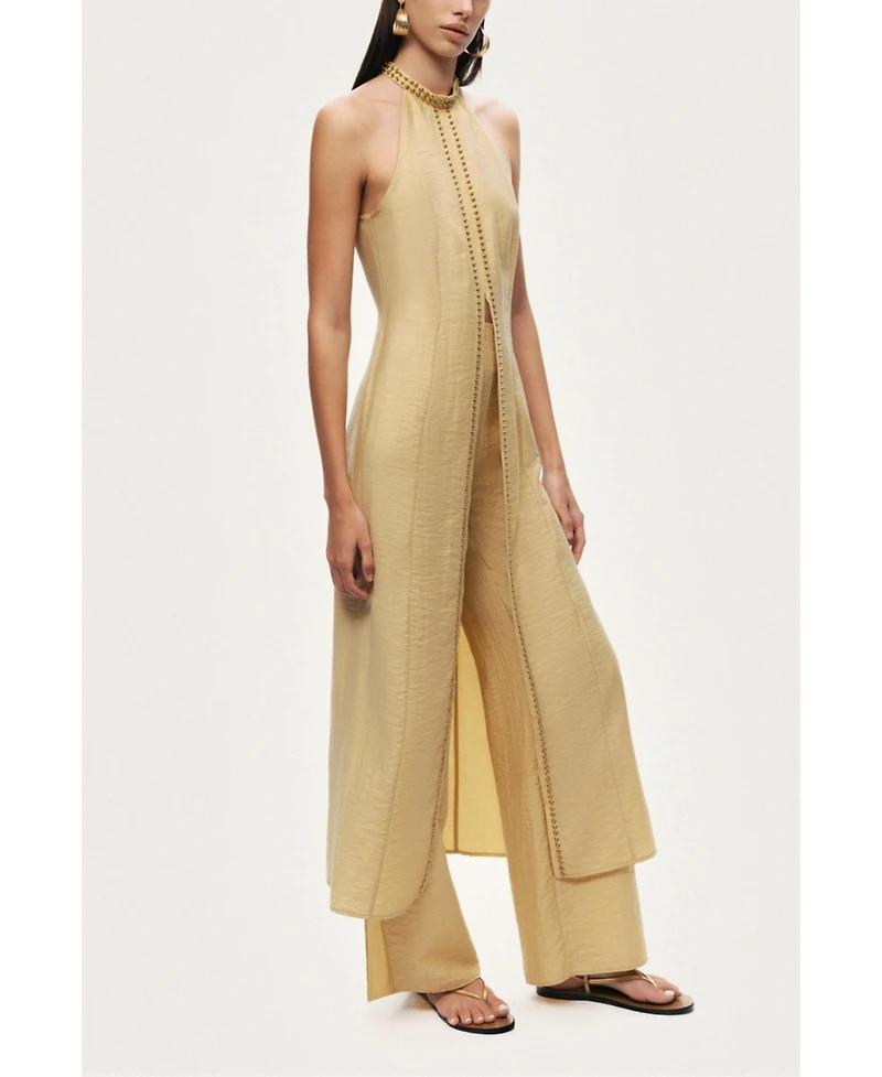 Nocturne Women's Studded Halter Neck Tunic