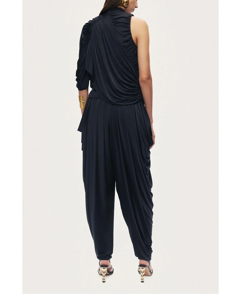 Nocturne Women's Asymmetric Draped Blouse