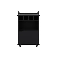 flynama Bar Cart for Living Room with Bottle Storage and Open Shelf