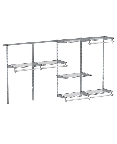 Gouun Closet with Dual Hanging Sections and Doors