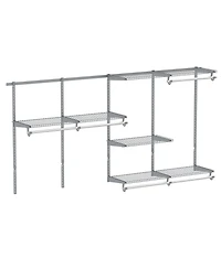Gouun Closet with Dual Hanging Sections and Doors