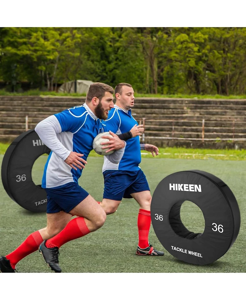 Hikeen Football Tackle Wheel Dummy Denser Softer Foam Tackling Dummies for Football Youth - Tackling Wheel with Straps (1PCS)