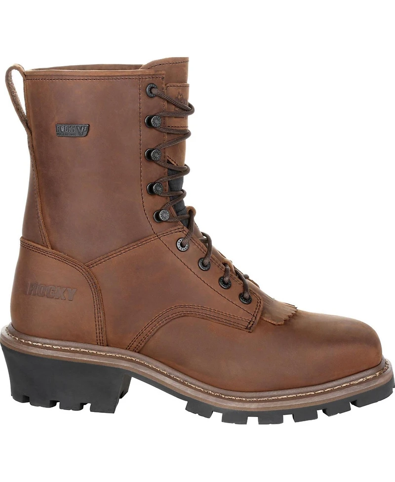 Rocky Men's Square Toe Logger Waterproof Work Boot
