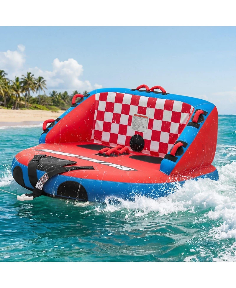 Mecale 2-Rider Towable Tube for Boating 340 lbs Dual Tow Points
