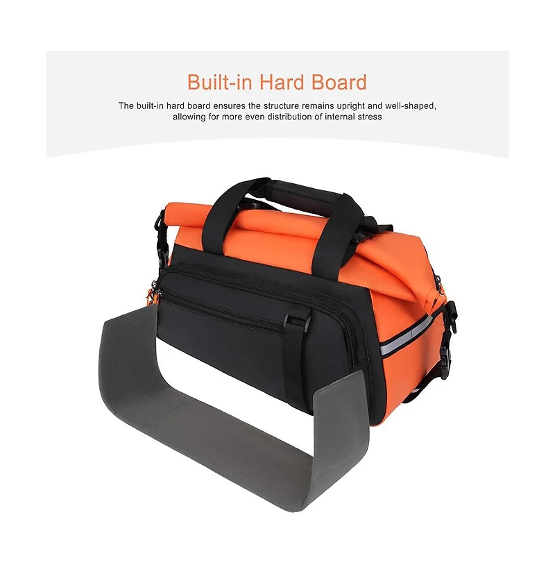 Hikeen Bike Rack Bag Expandable 13L to 24L Bicycle Rear Trunk Bag with Shoulder Strap Waterproof Cycling Storage for Commuting Travel
