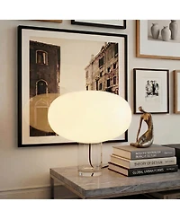 Brightech Callisto Oval Frosted Glass Modern Led Table Lamp