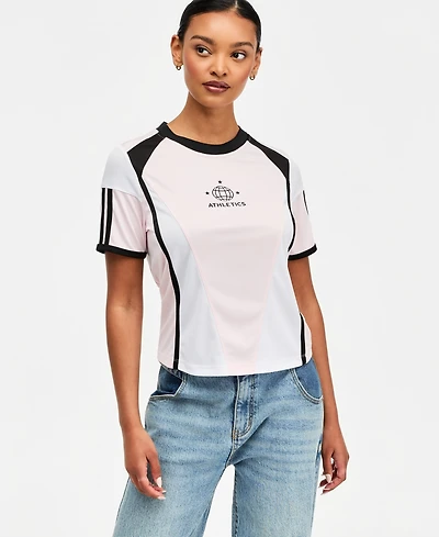 Bar Iii Women's Sporty Colorblocked T-Shirt, Macy's Exclusive