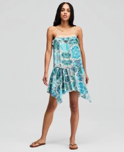 Now This Womens Paisley Handkerchief Hem A Line Dress Macys Exclusive