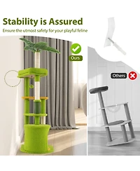 Cozito Cat Tree 48 in Cute Multi-Level Jungle Theme Tower