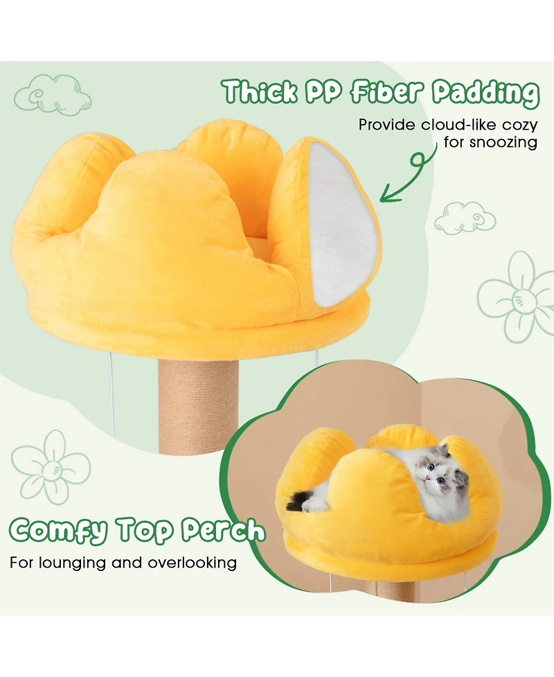 Cozito Cat Tree 45 in Multi-Level with Fruit-Shaped Platforms