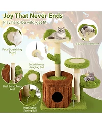 Cozito Cat Tree 36 in Cute Jungle Activity Center with Condo