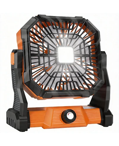 Gnuadz Personal Fan Led Lantern 270degree(s) Rotation Usb Desk Hook Camping 20000mAh