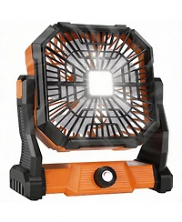 Gnuadz Personal Fan Led Lantern 270degree(s) Rotation Usb Desk Hook Camping 20000mAh