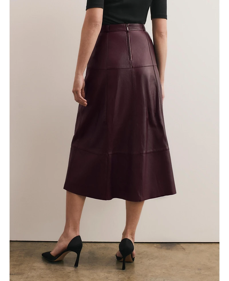 The Fold Women's Andalo Leather Skirt