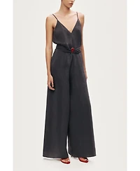 Nocturne Women's V-Neck Spaghetti Strap Jumpsuit