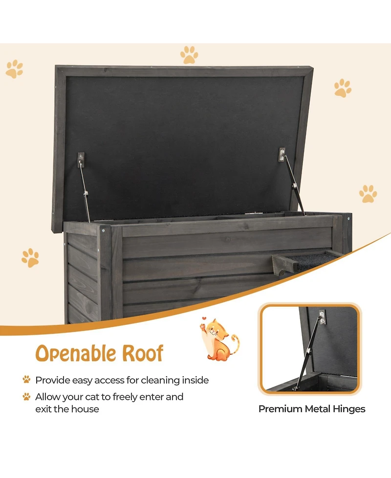 Cozito Cat House Outdoor Insulated with All-Round Foam for Winter