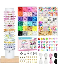 Gnuadz 7500 Clay Beads Friendship Bracelet Making Kit Polymer Heishi Letter Charm Diy Arts Crafts Gifts Toys