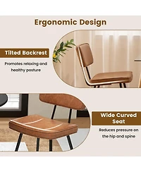 Sugift Dining Chair Set of 2 with Padded Backrest and Seat