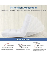 Sugift 14-Position Adjustable Cushioned Floor Chair