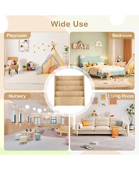 Sugift 4-Tier Kids Bookshelf with Deep Compartments for Bedroom