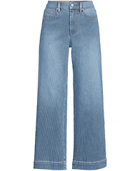 Lands' End Women's Recover Denim High Rise Wide Leg Crop Jeans